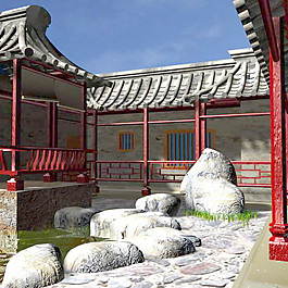 中式建筑3d模型下載3d模型 33
