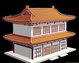 中式建筑3d模型下載3d模型 16