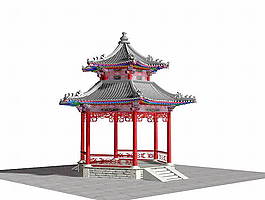 中式建筑3d模型下載3d 31