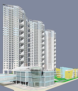現(xiàn)代建筑3d模型下載3d模型 38