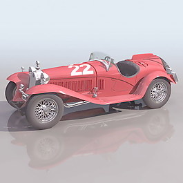 交通運輸古董車3d模型3d裝修模板 15