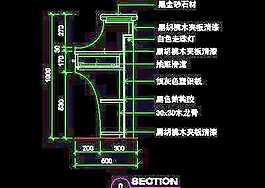 美容美發(fā)接待臺、工作臺裝修施工圖紙、cad詳圖素材91