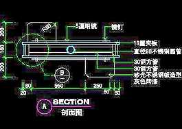 美容美發(fā)接待臺(tái)、工作臺(tái)裝修施工圖紙、cad詳圖素材3