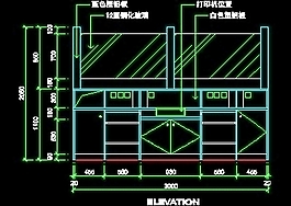 服務(wù)臺(tái)裝修施工圖紙cad詳圖素材94