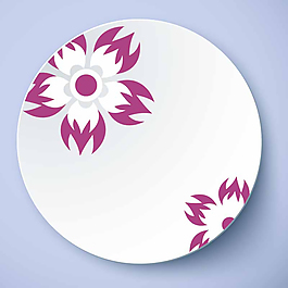 抽象花卉 盤子花紋