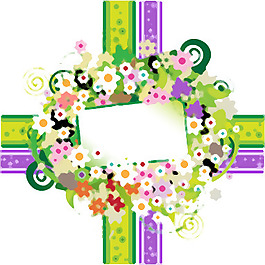 五顏六色的花朵矢量