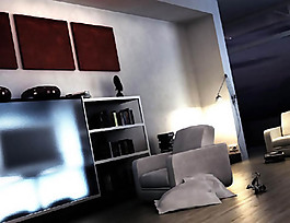 現(xiàn)代客廳場(chǎng)景3D模型