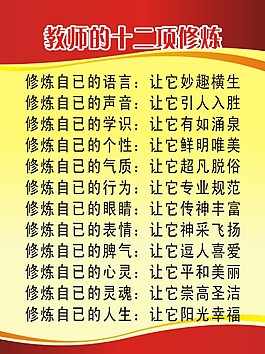 教師的十二項(xiàng)修煉