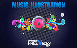 矢量音乐插画