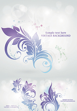 簡(jiǎn)潔花紋設(shè)計(jì)矢量素材