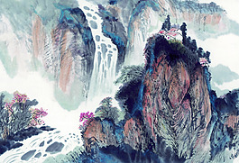 濃情山水畫國畫