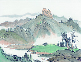 濃情山水畫小樹