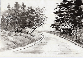 小路山水畫