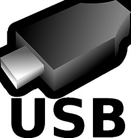 三維的USB輸入輸出插頭剪貼畫