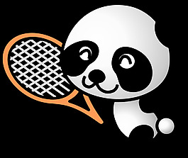 網(wǎng)球的熊貓