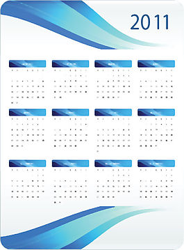 可打印2011年歷矢量
