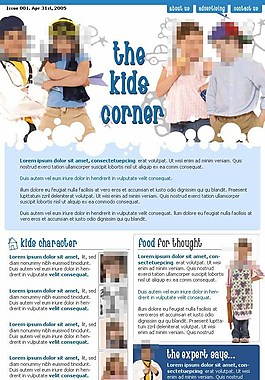 儿童活动园地邮件网页模板