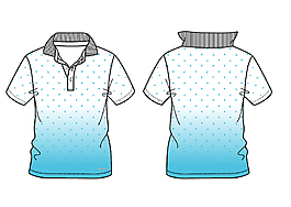 航海元素吊染短Polo