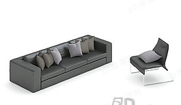 3D三人沙發(fā)模型