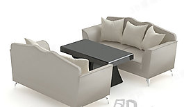 3D沙發(fā)茶幾組合模型