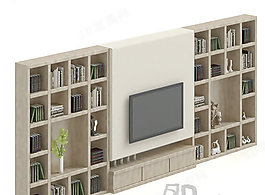 3D現(xiàn)代背景墻模型