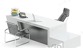 3D辦公桌椅組合模型