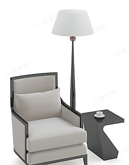 3D沙發(fā)茶幾組合模型