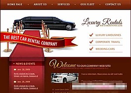 深紅色的汽車公司CSS模板