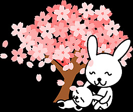 樱花的兔子