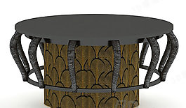 3D中式吸頂燈模型