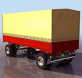 集裝箱運輸車、卡車、貨車等3D模型素材6