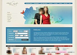清新婚戀交友類型網頁CSS模板