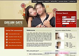 漂亮的婚戀交友類型網頁CSS模板