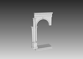 歐式構件3D模型素材41
