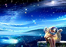 夢幻星空摩羯星座圖