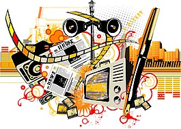 一款新聞主題潮流插畫