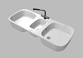 廚具典范3D衛(wèi)浴廚房用品模型素材1