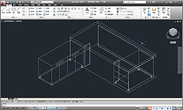 CAD 三維  辦公桌