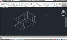CAD 三維 普通辦公桌