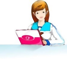 學(xué)校的女孩和筆記本向量