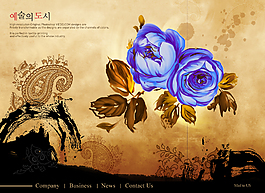 復(fù)古的紫色花朵