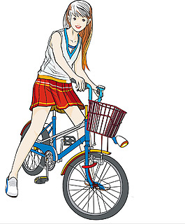 自行車女生
