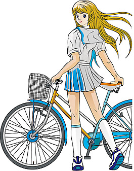 自行車美少女
