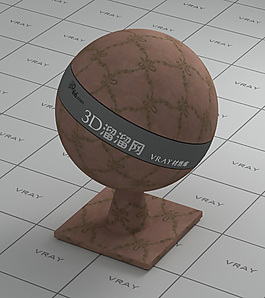 vray棕色墻布材質(zhì)