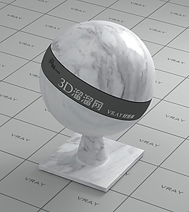vray白色大理石材质