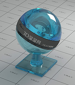 vray蓝色玻璃材质