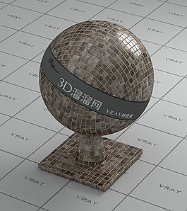 vray棕色馬賽克材質