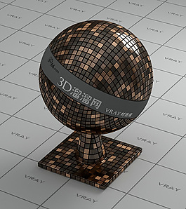 vray棕色金属马赛克材质