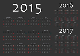 2015年日歷矢量素材