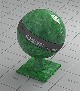 vray綠色墻磚材質(zhì)